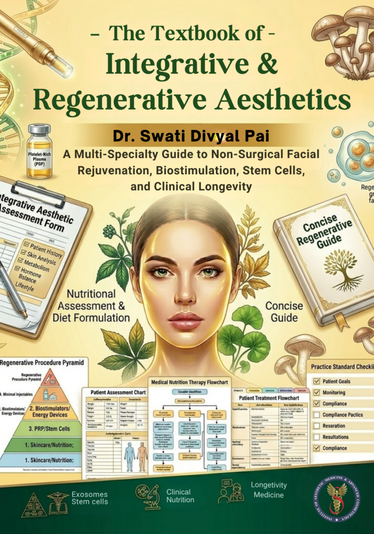 Book cover of The Textbook of Integrative and Regenerative Aesthetics by Dr. Swati Divyal Pai